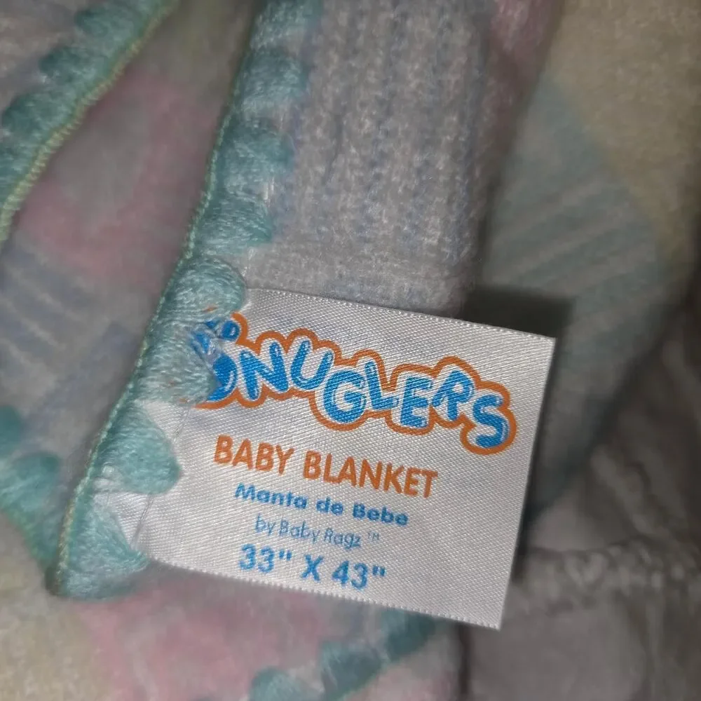 Vintage Snugglers Pastel ABC Blocks Baby Blanket 33